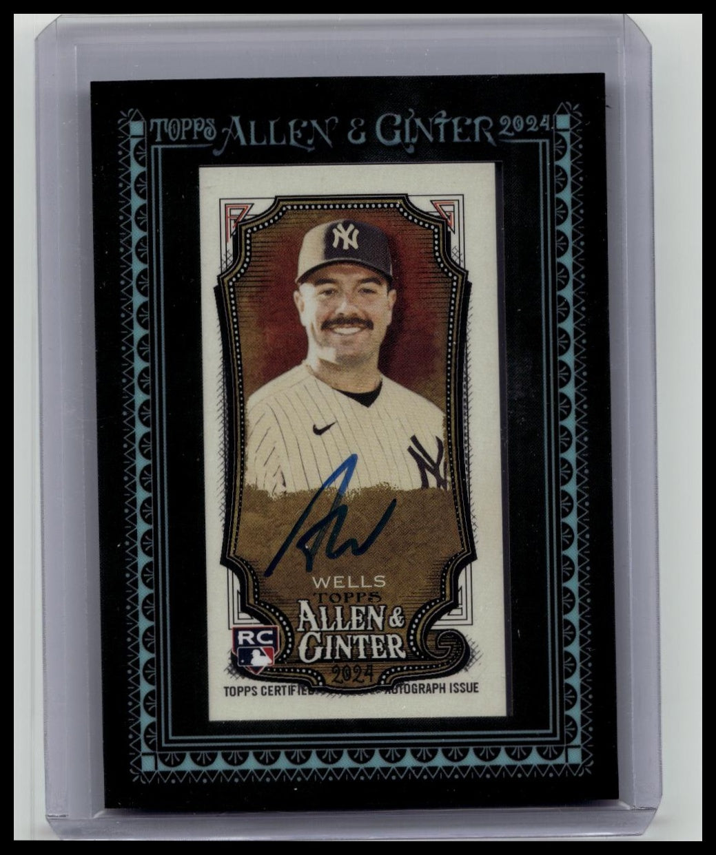 2024 Allen & Ginter AUSTIN WELLS Autographed "Black-Framed Mini" SSP Auto 01/25