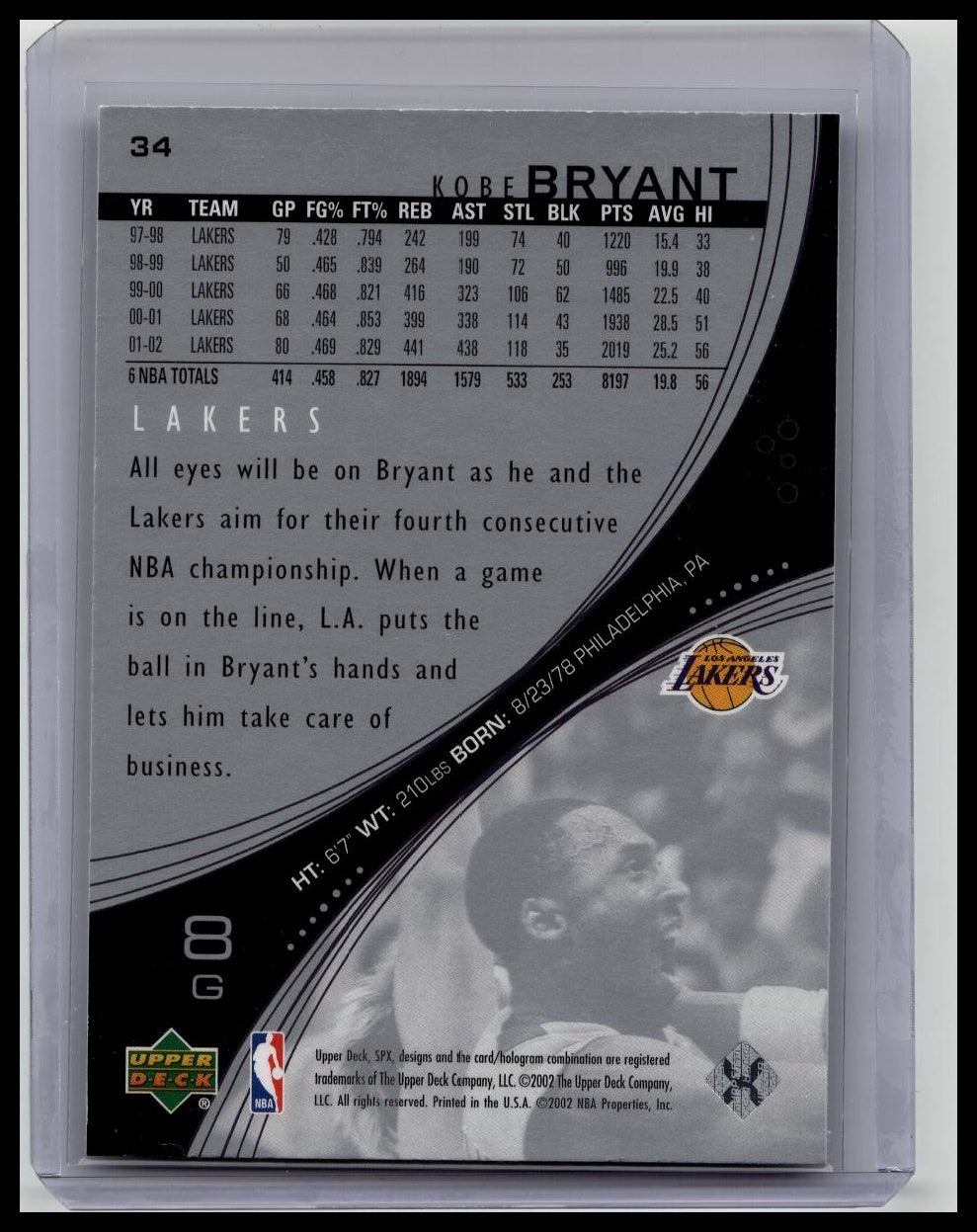 2002-03 SPx #34 Kobe Bryant