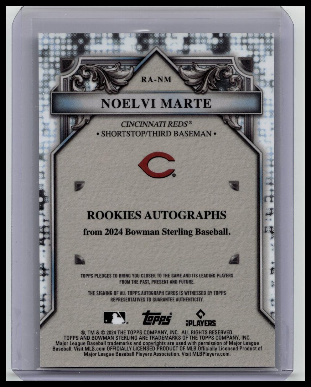 2024 Bowman Sterling Noelvi Marte Rookie Auto RC #RA-NM Reds