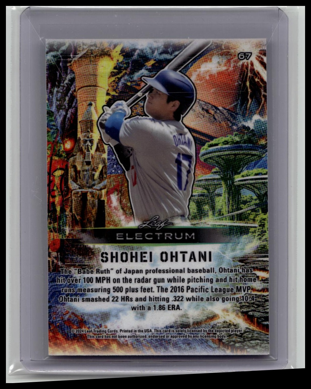 SHOHEI OHTANI 2024 Leaf Electrum RAINBOW COLOR BLAST SP#/75 DODGERS