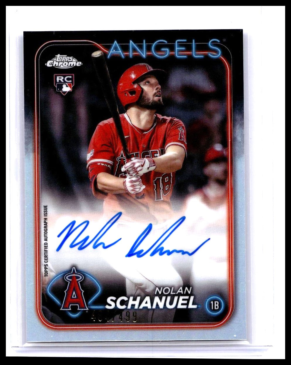 2024 Topps Chrome Update Nolan Schanuel #AC-NS Refractor Rookie AUTO #484/499 RC