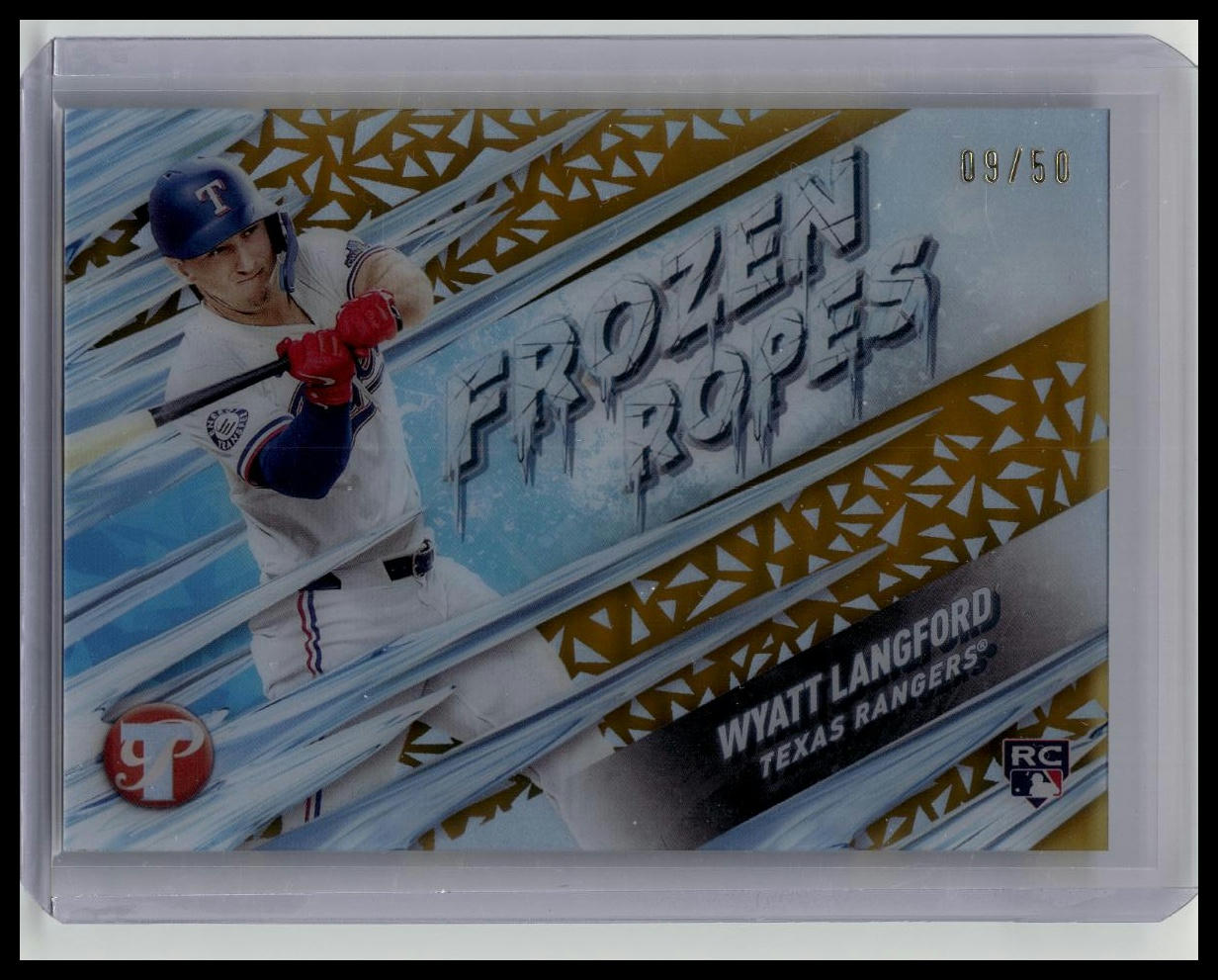 2024 Topps Pristine Wyatt Langford Frozen Ropes Gold Insert /50 Rookie RC