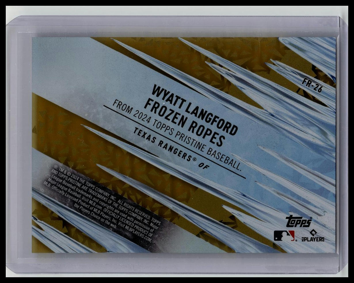 2024 Topps Pristine Wyatt Langford Frozen Ropes Gold Insert /50 Rookie RC
