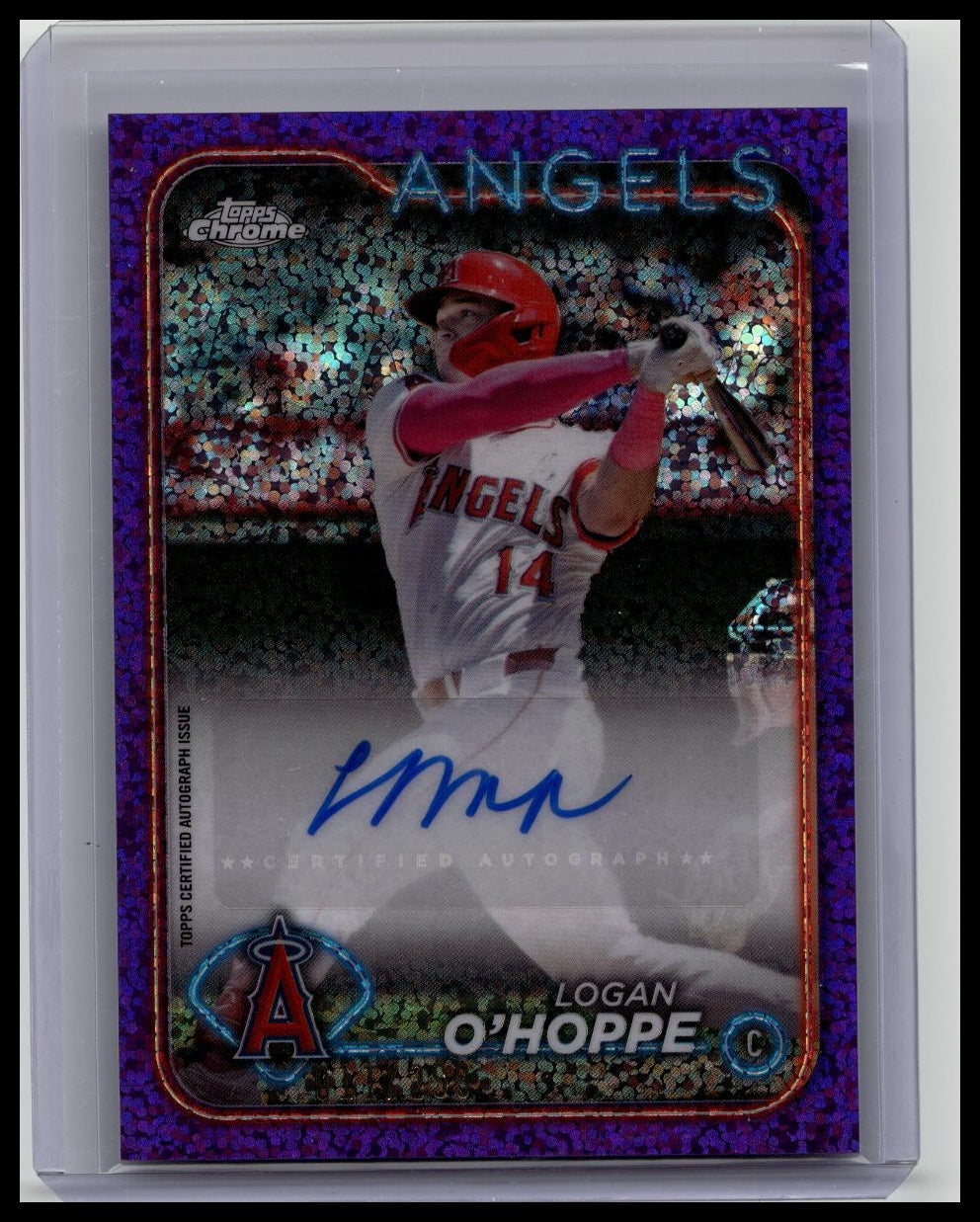 2024 Topps Chrome Purple Autograph Auto Logan O'Hoppe /299