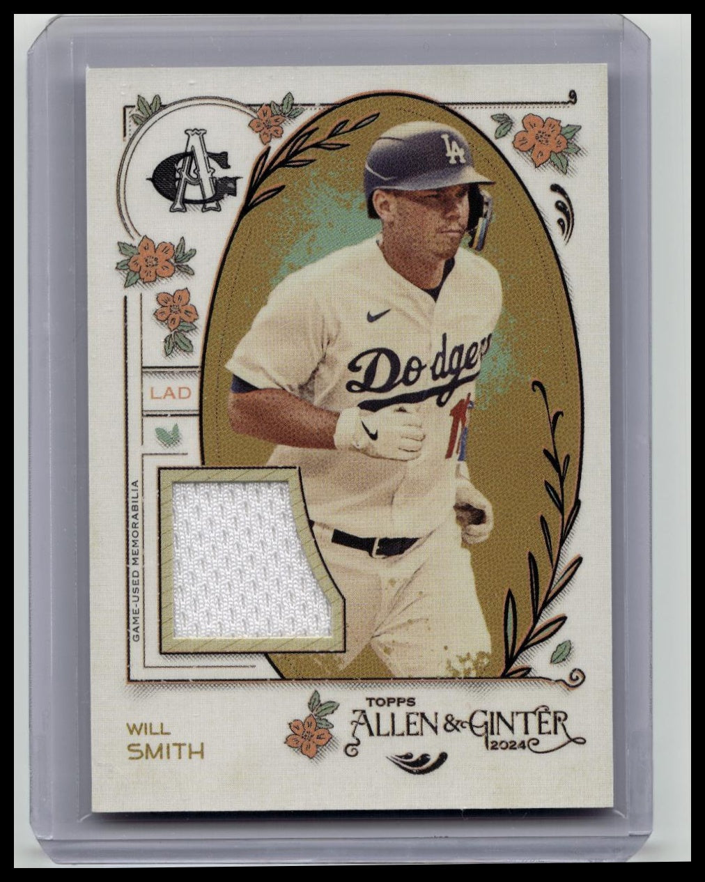 2024 Topps Allen & Ginter Will Smith GU Jersey Relic Card - Dodgers