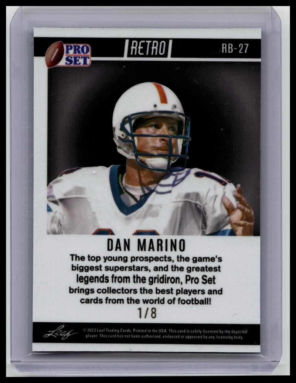 2023 PRO SET METAL DAN MARINO #1/8 *BLUE MOJO*