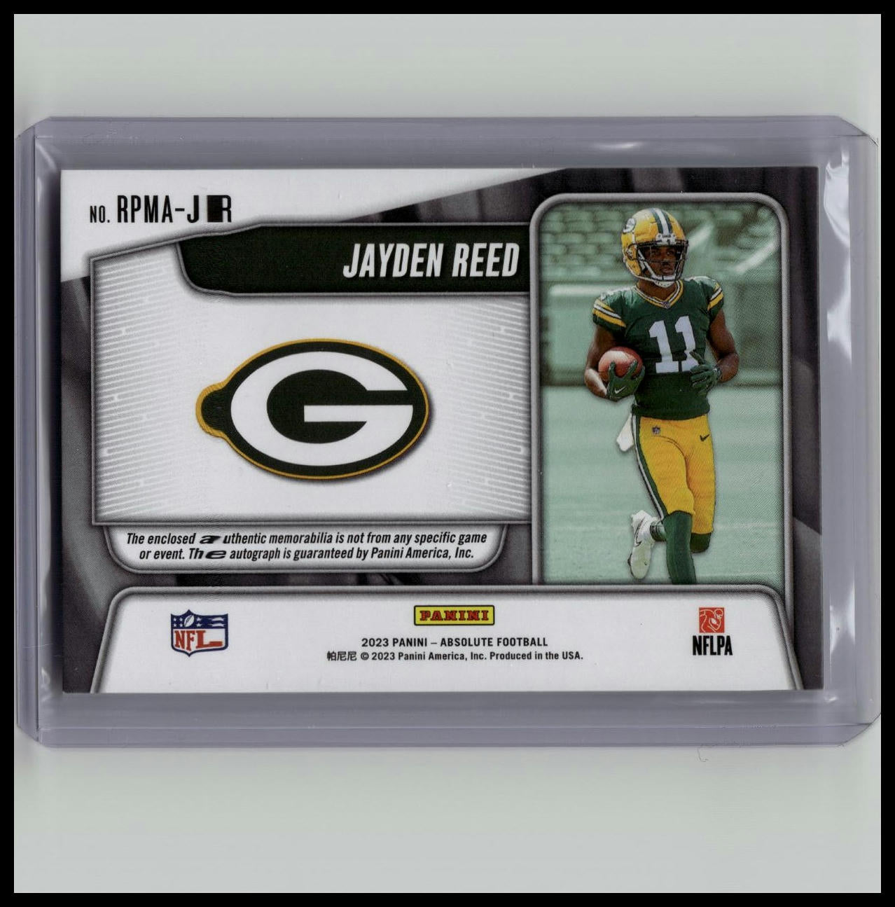 2023 Panini Absolute Jayden Reed Rookie Premiere Quad Patch AUTO /199 SP RPA