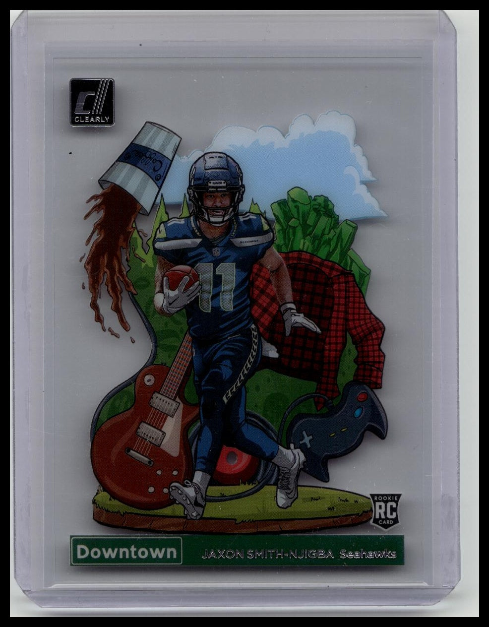 2023 Panini Clearly Donruss #14 Jaxon Smith-Njigba DOWNTOWN Rookie RC Seahawks