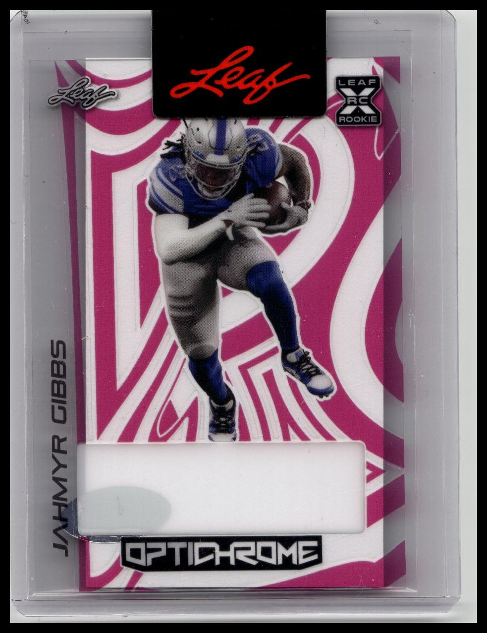 2023 Leaf Optichrome Jahmyr Gibbs Rookie Pre-production Proof #'d 1/1