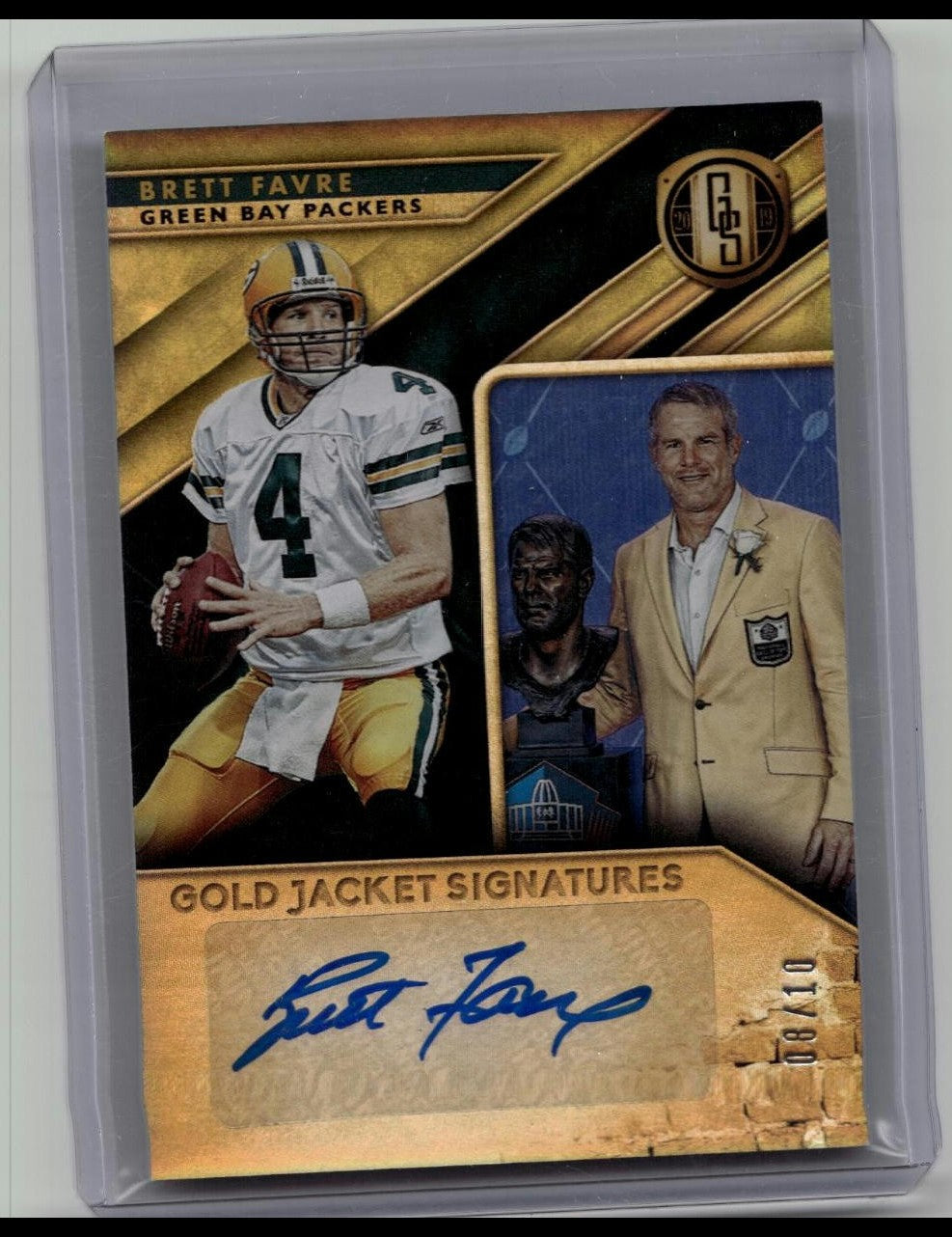 2024 Panini Gold Standard BRETT FAVRE Gold Jacket Signatures Auto 08/10 Packers