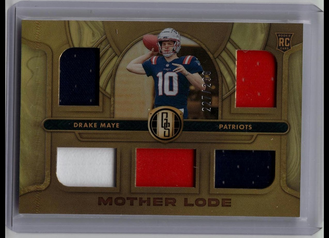 2024 Panini Gold Standard Mother Lode Drake Maye Rookie Jersey Relic /299