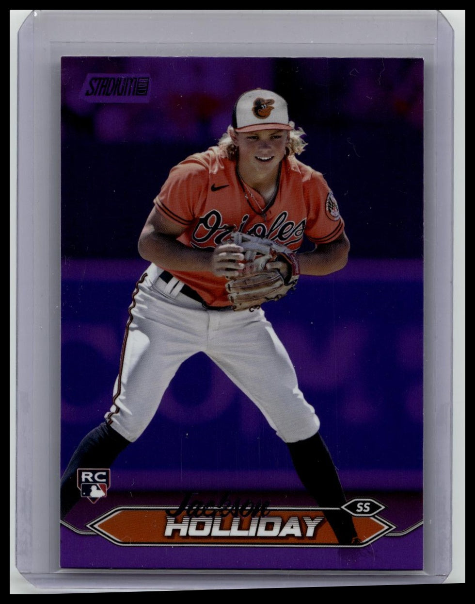 Jackson Holliday RC Rookie 2024 Stadium Club Purple Foil /75