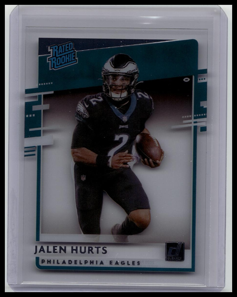2020 Panini Chronicles - Clearly Donruss Rated Rookie Jalen Hurts SUPERBOWL (RC)