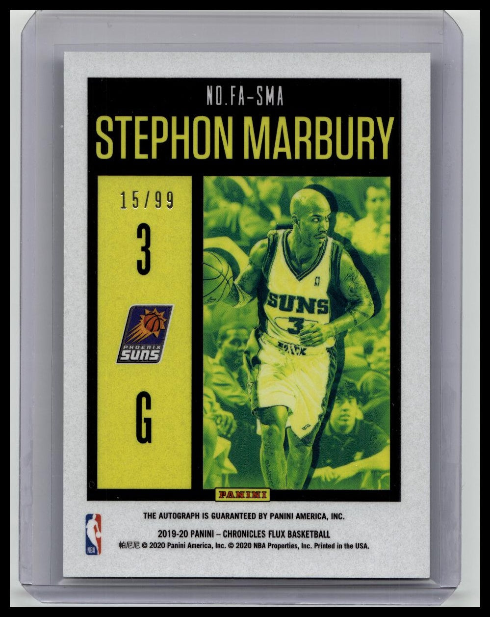 STEPHON MARBURY 2019-20 Panini Chronicles Flux Auto 21/99