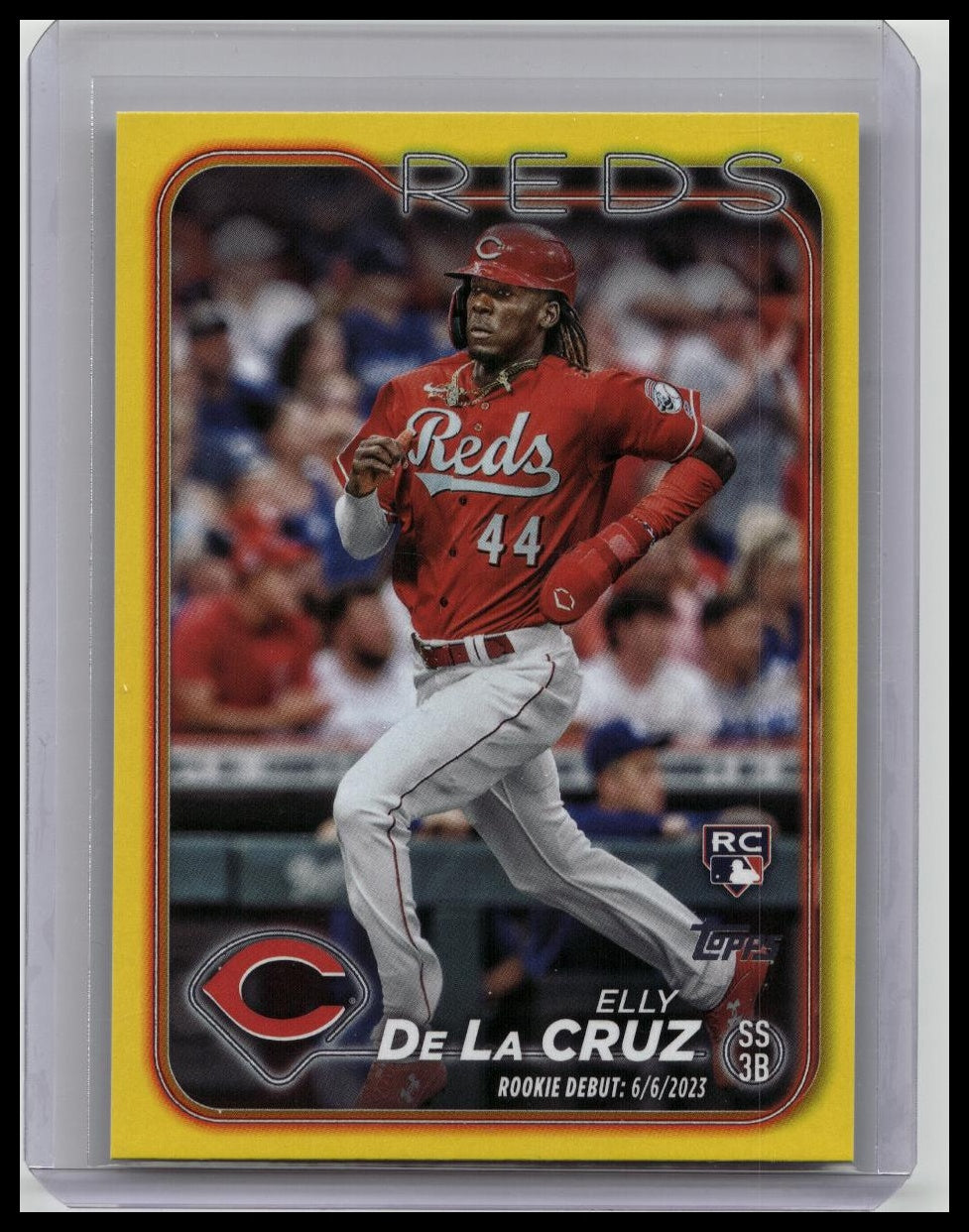 2024 Topps Update #US350 Elly De La Cruz Rookie Debut Yellow RC Cincinnati Reds