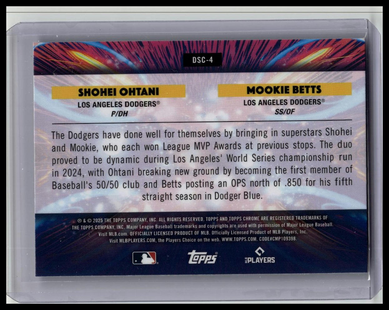 SHOHEI OHTANI / MOOKIE BETTS 2025 Topps Chrome Cosmic Star Clusters #DSC-4