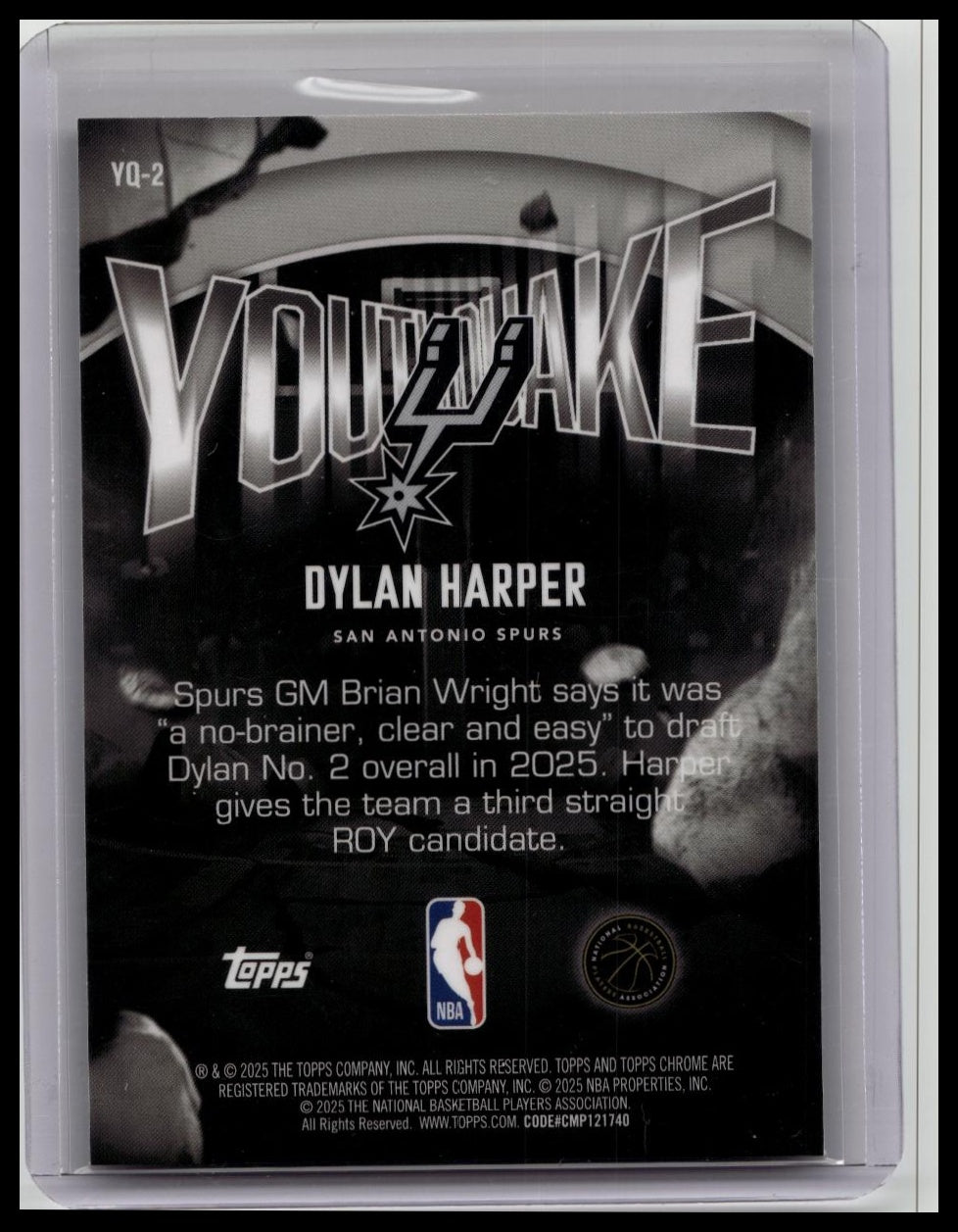 2025-26 Topps Chrome Youthquake Green Refractor #YQ-2 Dylan Harper RC /99