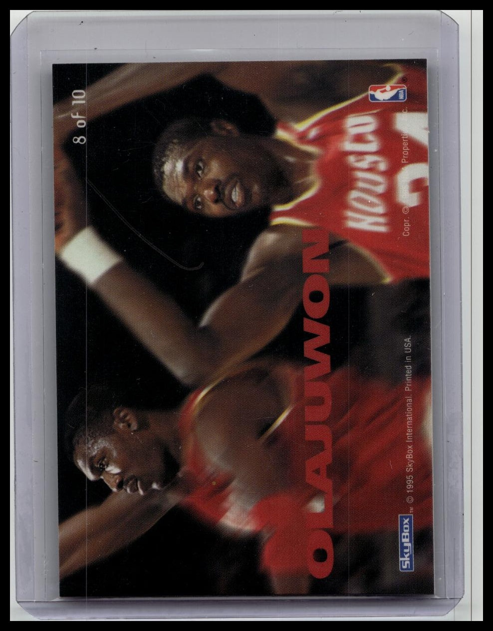 SkyBox 1994-95 Emotion Ntense Insert Hakeem Olajuwon Houston Rockets Card #8
