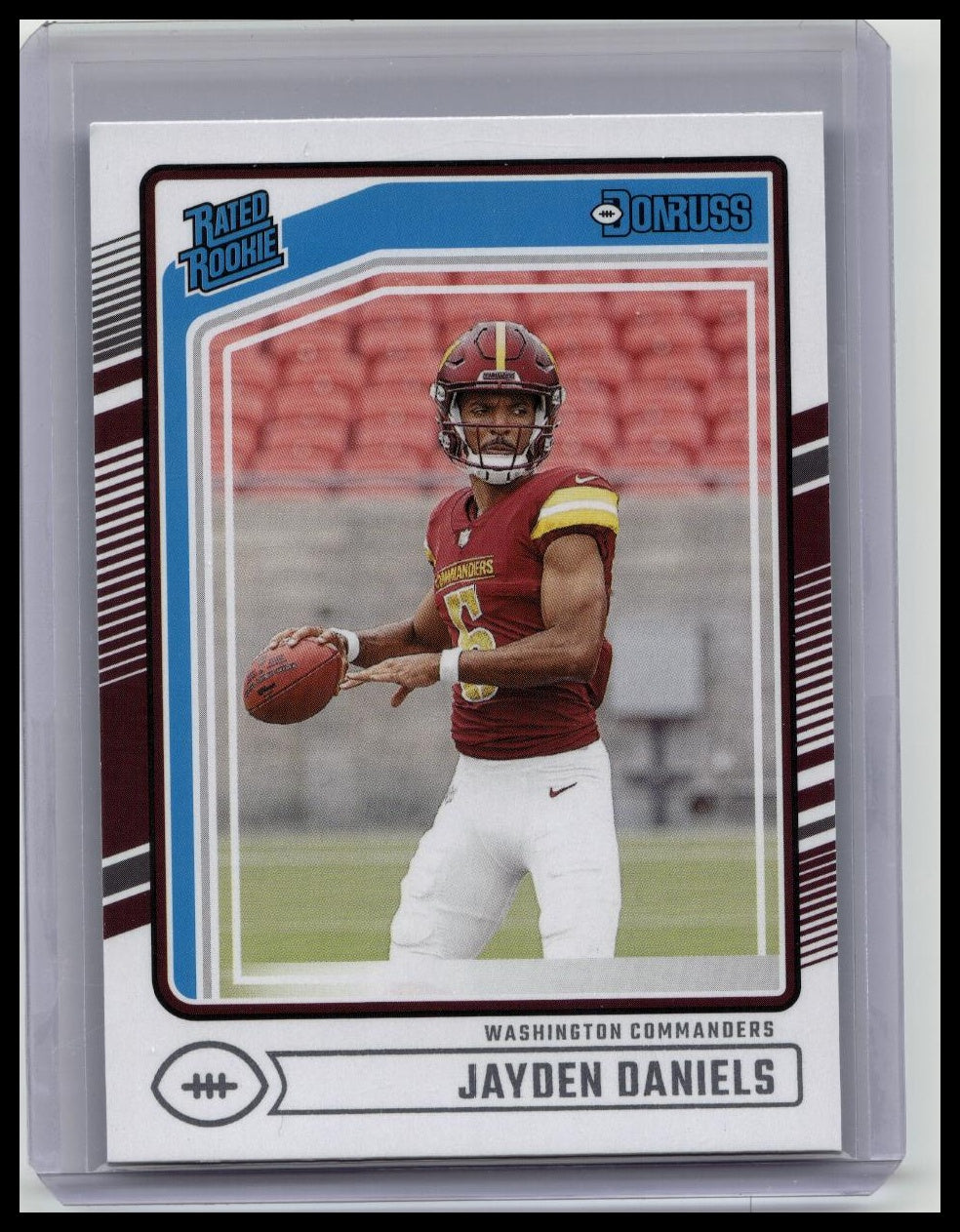 Jayden Daniels 2024 Panini Donruss Football Rated Rookie Card #389 RC Commanders
