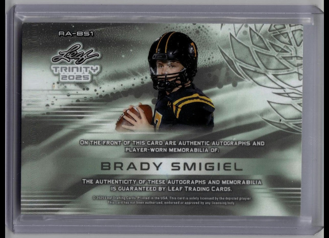 Brady Smigiel 2025 Leaf Trinity Auto Relic /25