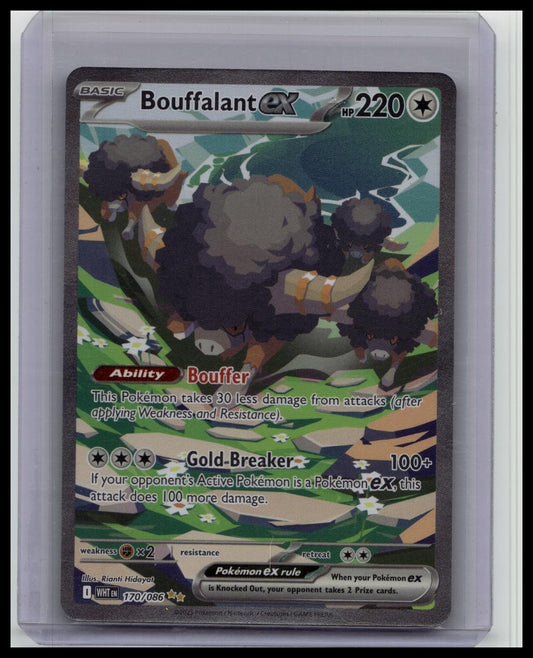 POKEMON BOUFFALANT EX SIR 170/086 SV: WHITE FLARE HOLO