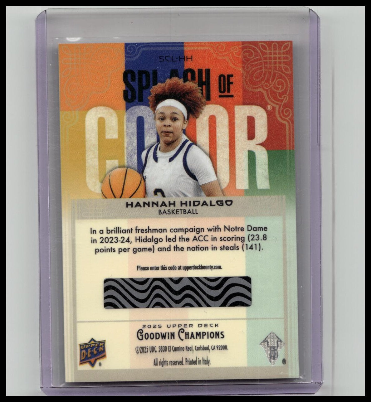 HANNAH HIDALGO 2025 UD Goodwin Champions Splash of Color 3D Lenticular