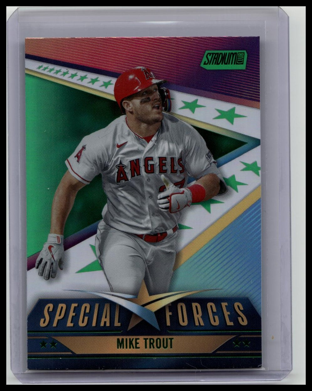 2024 Topps Stadium Club - Special Forces MIKE TROUT #SF-12 Green Parallel 45/50