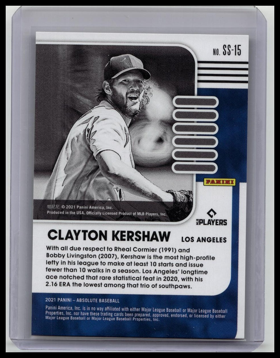 2021 Panini Absolute Statistically Speaking Clayton Kershaw Gold /25