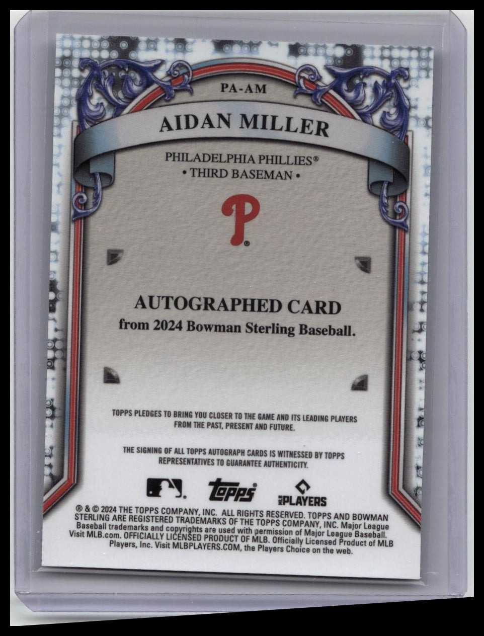2024 Bowman Sterling Aidan Miller Prospect Auto #PA-AM