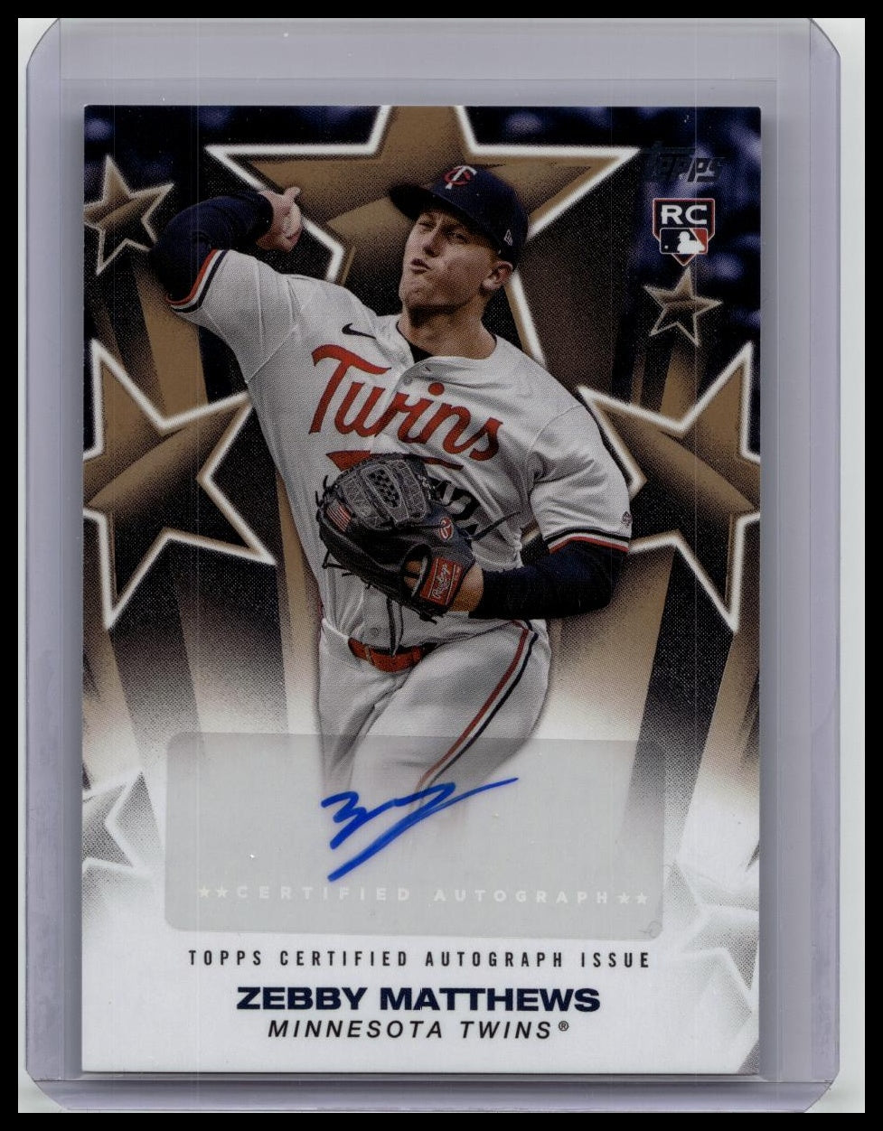 Zebby Matthews 2025 TOPPS SERIES 1 RC ALL STARS GOLD AUTO /50 #BSA-ZM - Twins