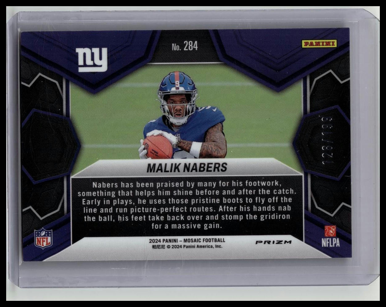 2024 Panini Mosaic - Orange Mosaic Prizm - Malik Nabers /199 - NFL Debut