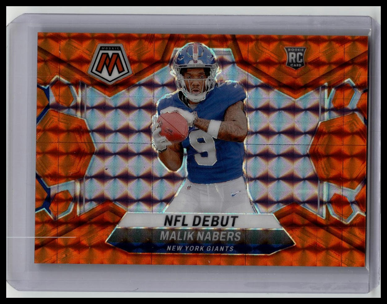 2024 Panini Mosaic - Orange Mosaic Prizm - Malik Nabers /199 - NFL Debut