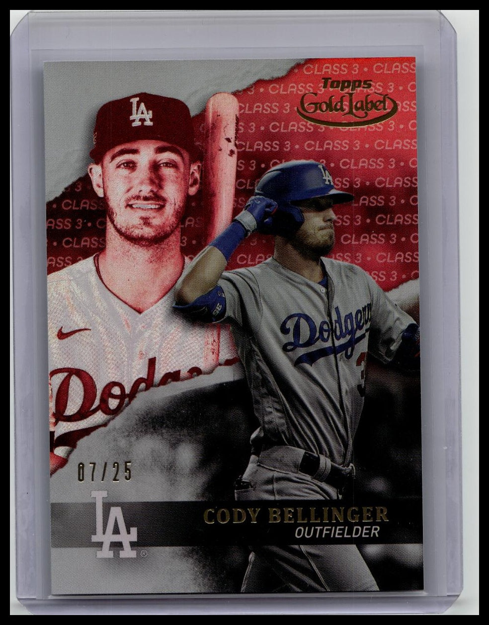 Cody Bellinger 2020 Topps Gold Label #49 Class 3 Red /25