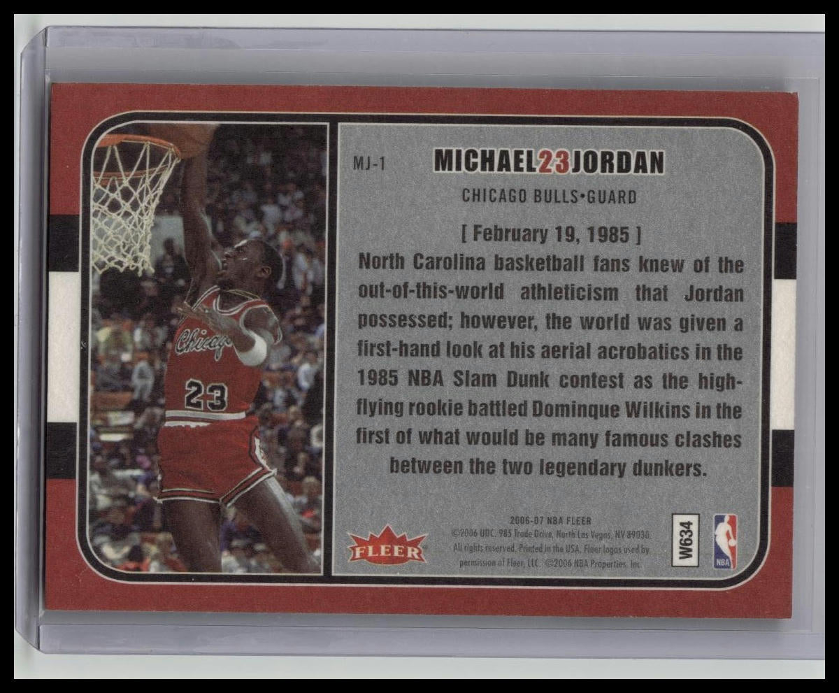 2006-07 Fleer Michael Jordan's Greatest Moments Michael Jordan #MJ-1
