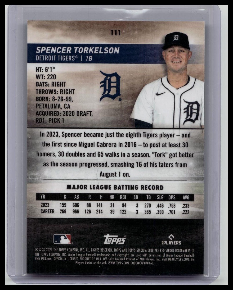 2024 STADIUM CLUB CHROME " PEARL WHITE" SPENCER TORKELSON /30 SSP