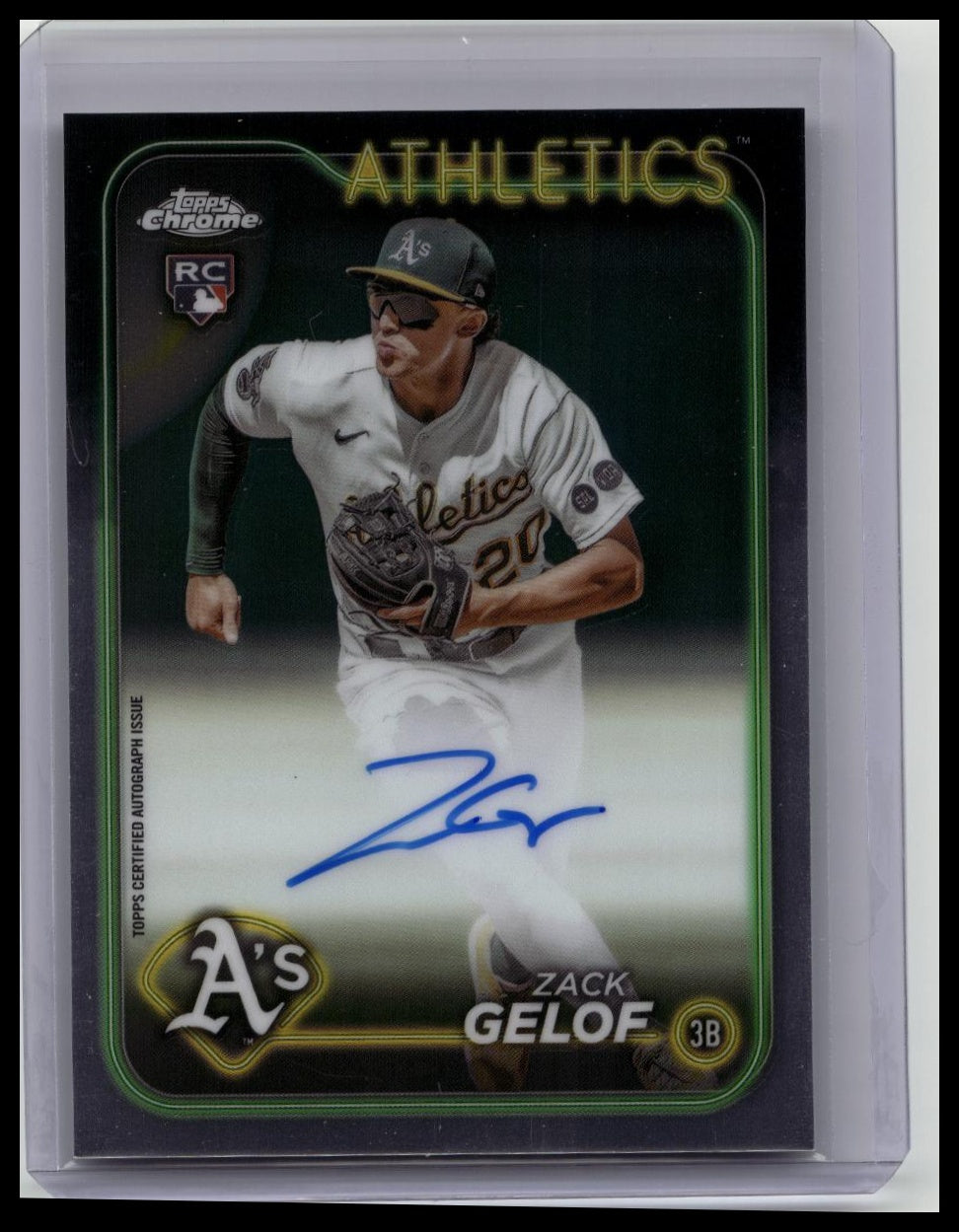 2024 Topps Chrome MLB Zack Gelof RC Rookie Auto #RA-ZG Oakland Athletics