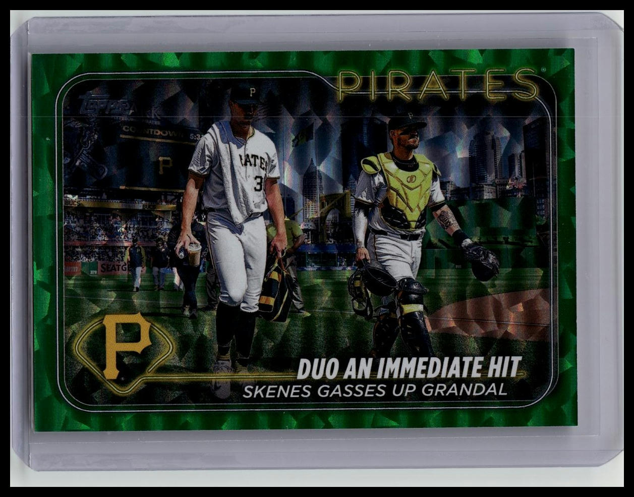 2024 Topps Update Skenes/Grandal - Veteran Combos Green Foil Board 161/499