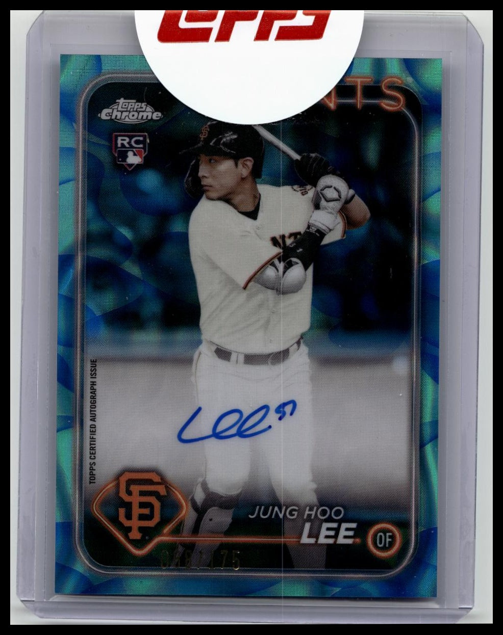 2024 Topps Chrome Update JUNG HOO LEE Rookie Lava Lamp AUTO Aqua Blue #'d/175 RC