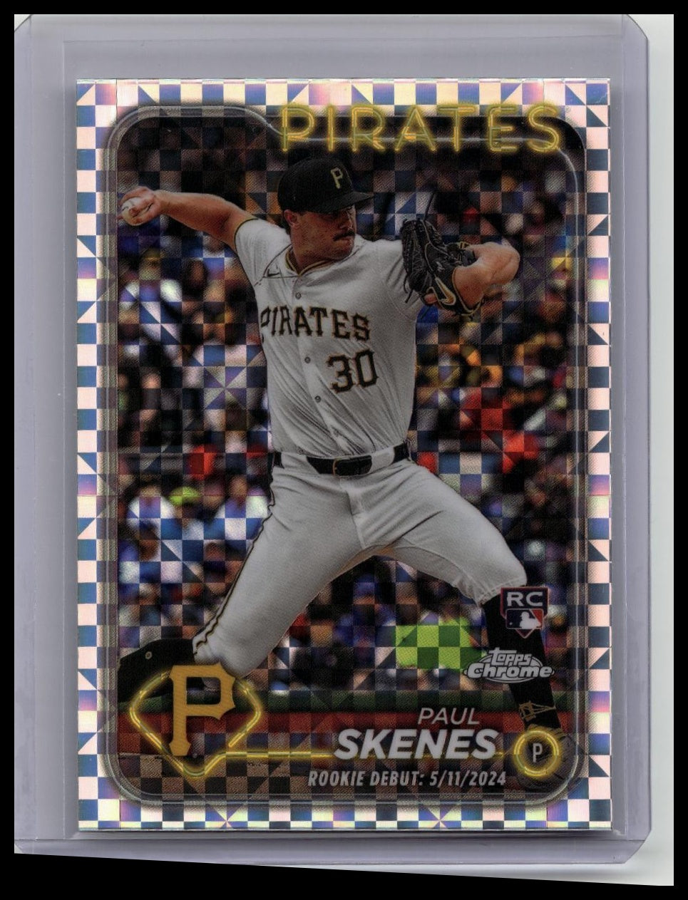 2024 Topps Chrome Update Paul Skenes USC27 Rookie Debut XFractor RC Pirates