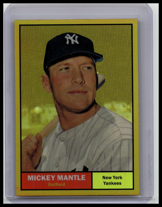 2011 Topps #300 Mickey Mantle 1961 Gold Refractor New York Yankees