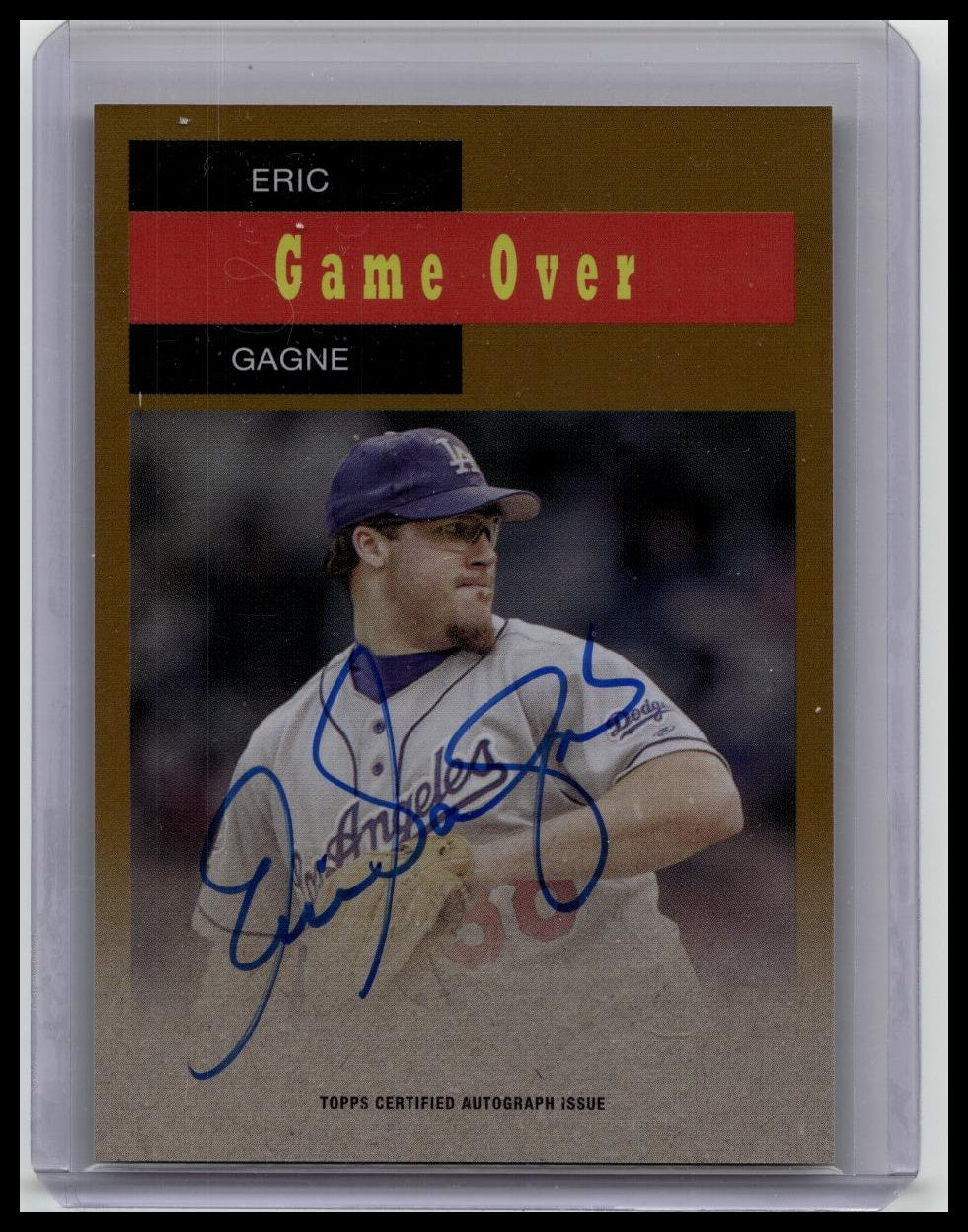 2024 Topps Archives Eric Gagne Gold Western Auto 21/50 LA Dodgers 58WA-EG