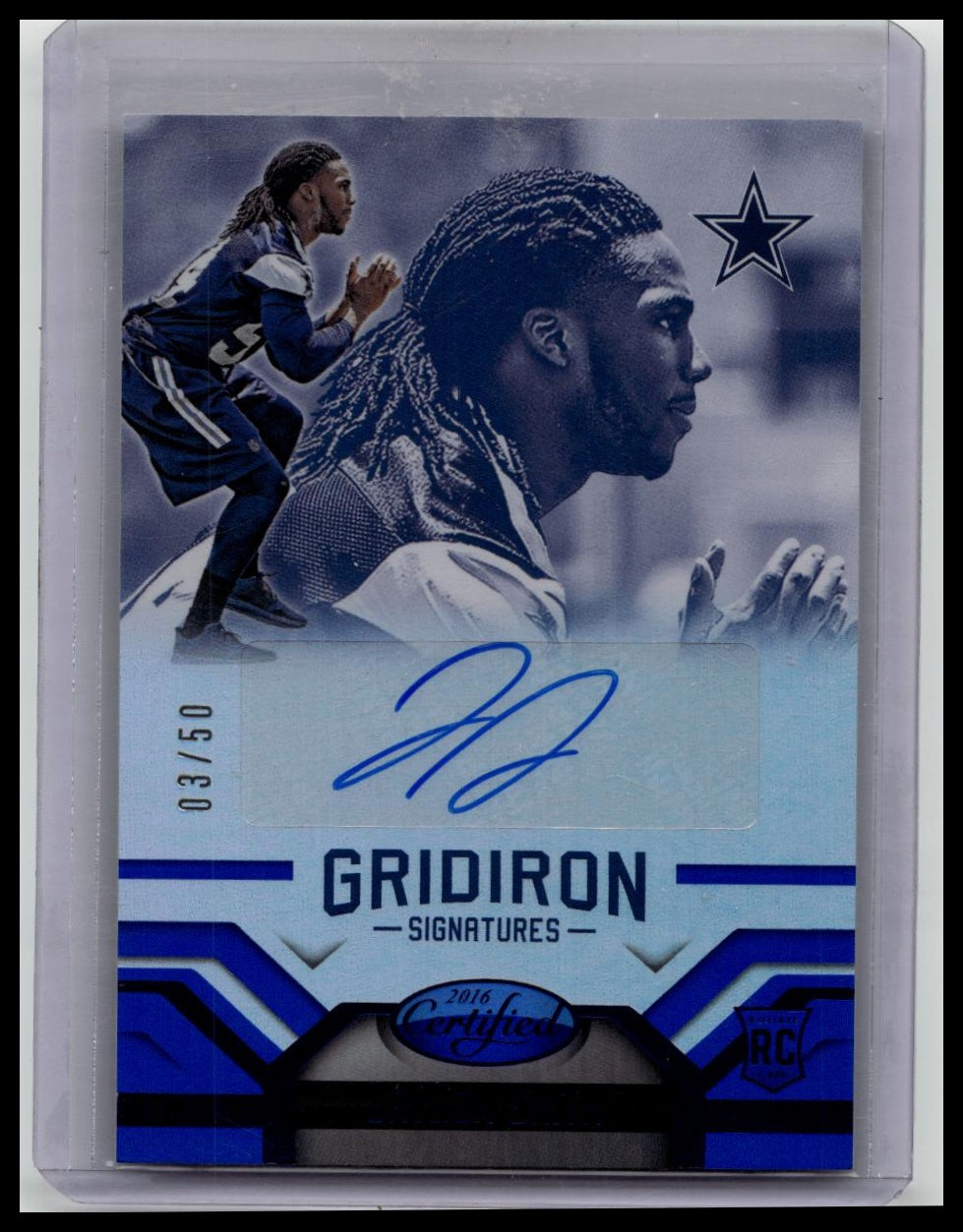 2016 Panini Certified Gridiron Signatures #GS-JS Jaylon Smith /50 Dallas Cowboys