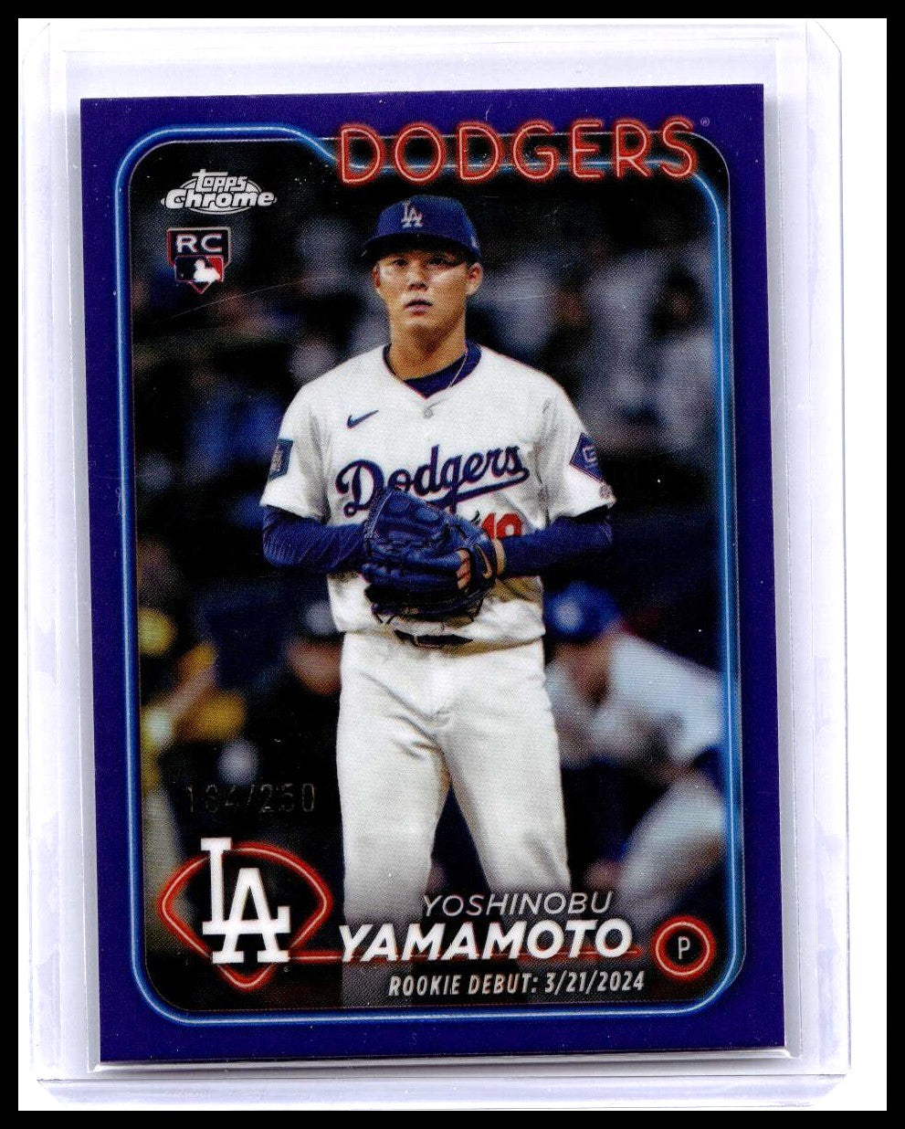 2024 Topps Chrome Update Yoshinobu Yamamoto Purple Refractor #/250 RC Dodgers