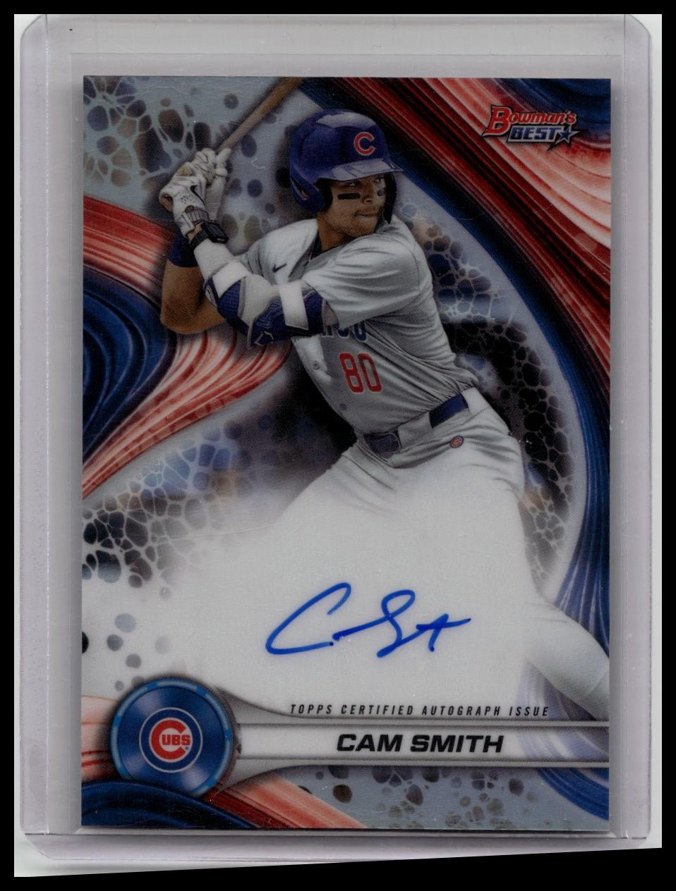 2024 Bowmans Best Cam Smith Refractor Auto On Card Houston Astros Top Prospect