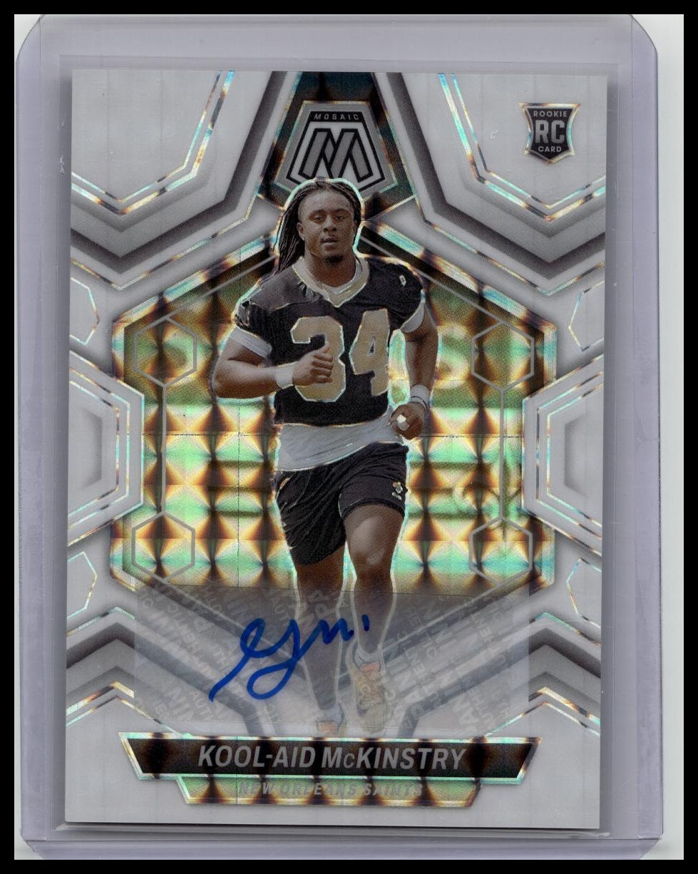 2024 Panini Mosaic White Prizm Kool-Aid McKinstry RC Auto Saints #341