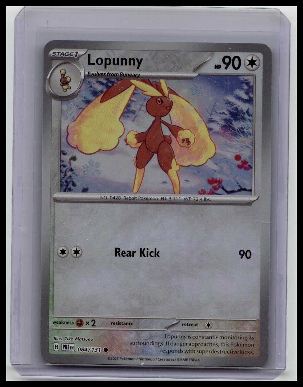 Lopunny Prismatic Evolutions 084/131 MASTER Ball Foil Pokemon Card