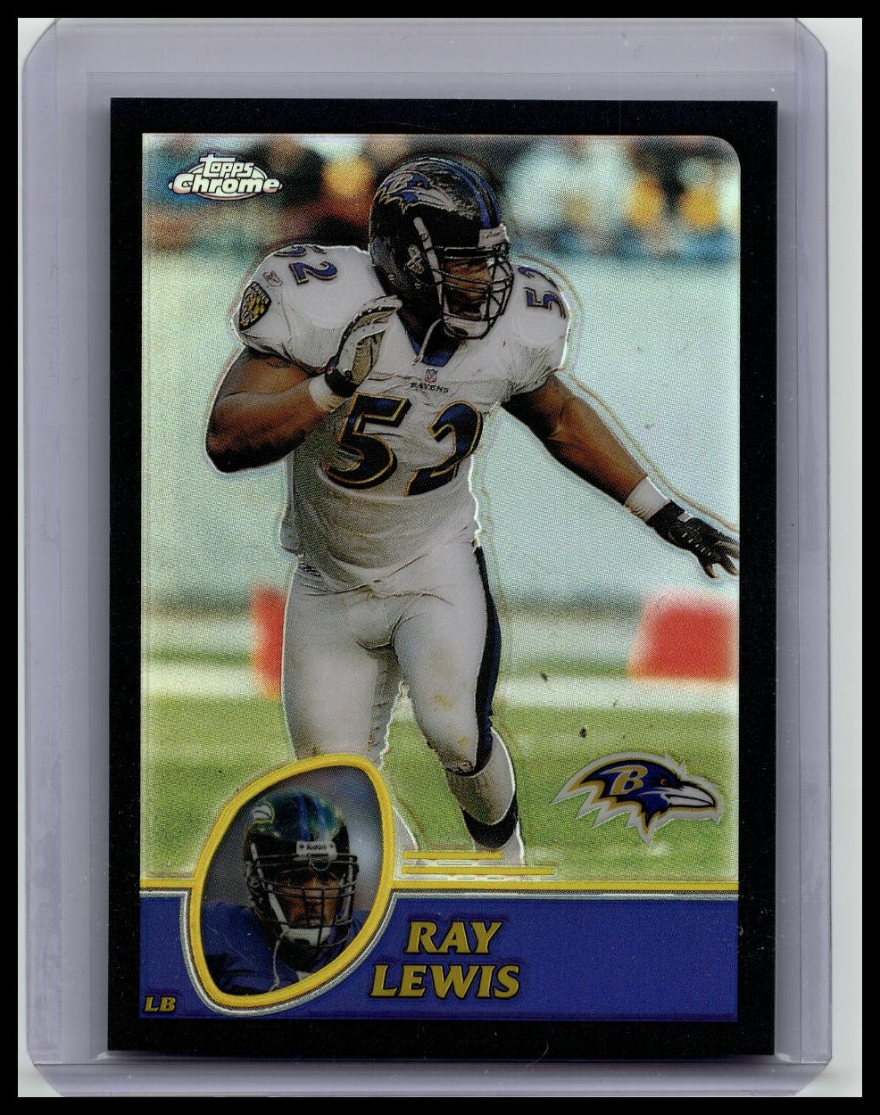 2003 Topps Chrome Black Refractor /599 Ray Lewis #128