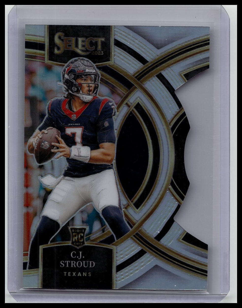 C.J. Stroud 2023 Select Silver Prizm Die-Cut Premier Level RC Rookie 183 Texans