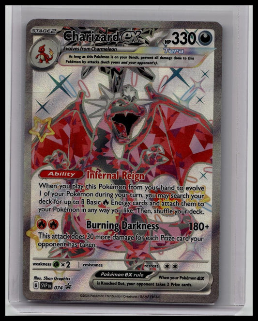 Pokemon TCG Charizard ex Paldean Fates Black Star Promo Card #074