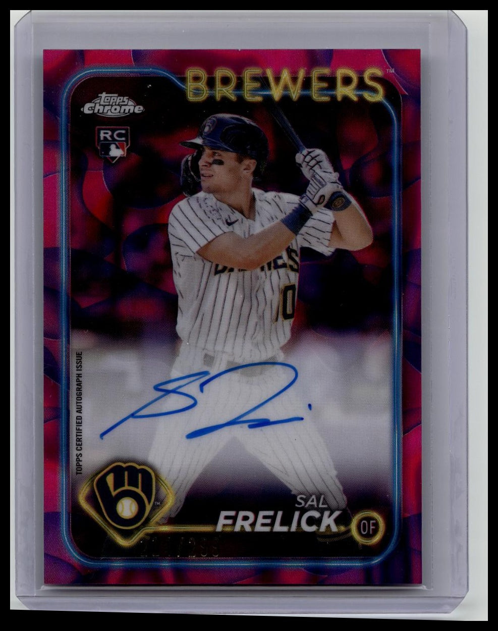 2024 Topps Chrome Sal Frelick Rookie Auto Lava Lamp Magenta/Purple RC #/299
